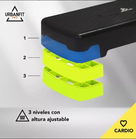 Banco Step escalon 3 niveles + ENVÍO GRATIS