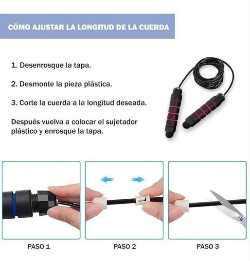 Lazo cuerda Velocidad 3M con balinera Guaya + ENVÍO GRATIS