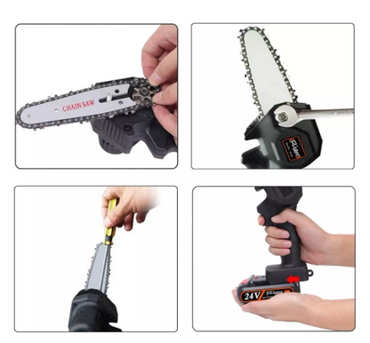 MINI MOTOSIERRA DE MANO PORTÁTIL RECARGABLE + ENVÍO GRATIS