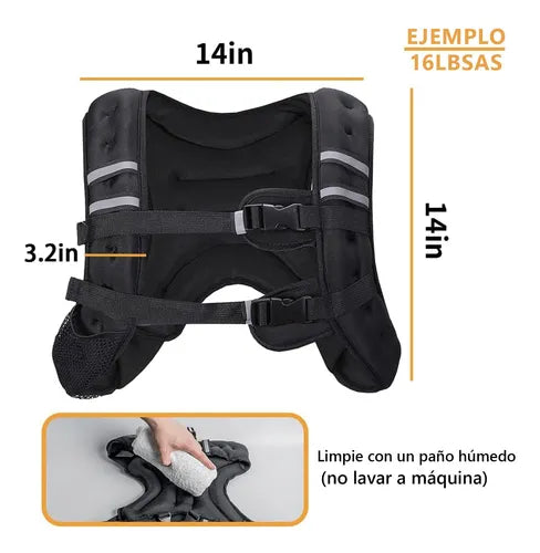 Chaleco Deportivo Con Peso Ejercicio 5kg + ENVÍO GRATIS