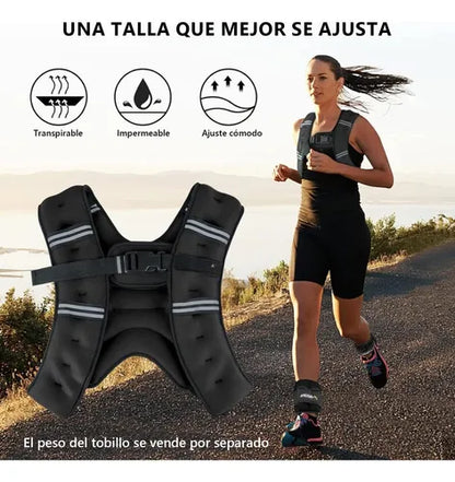 Chaleco Deportivo Con Peso Ejercicio 5kg + ENVÍO GRATIS