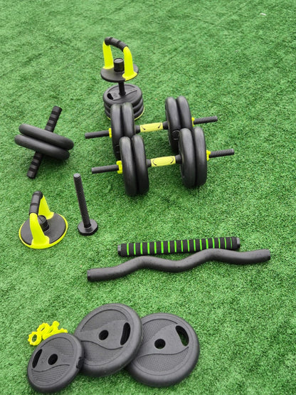 Kit Pesas Mancuernas 40kg RUSAS verde