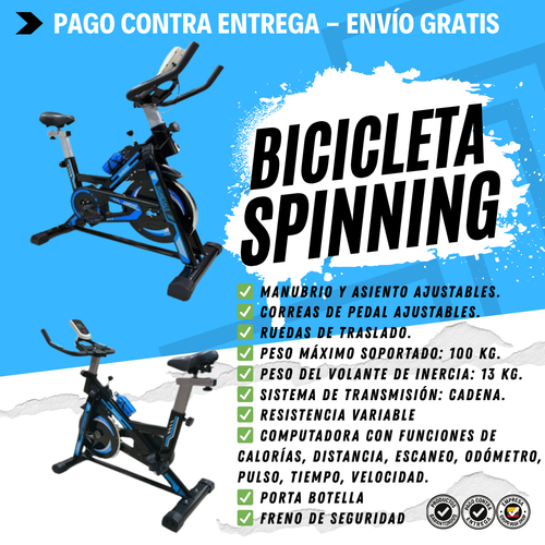 Bicicleta Spinning con Tablero. HS