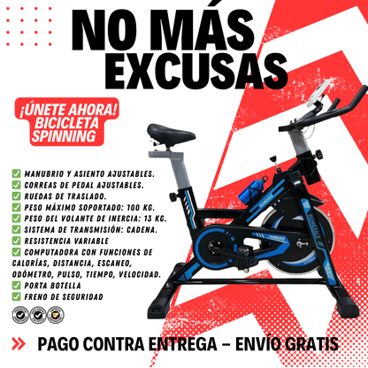 Bicicleta Spinning con Tablero. HS